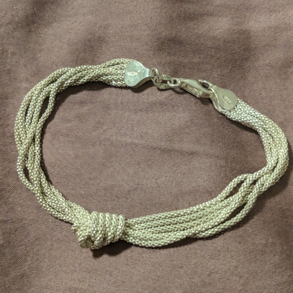 Italian Sterling silver somerset knot bracelet - Picture 2 of 3